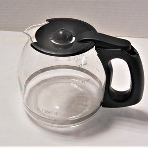Mr. Coffee REPLACEMENT Carafe  12 Cup  Black / Silver Band